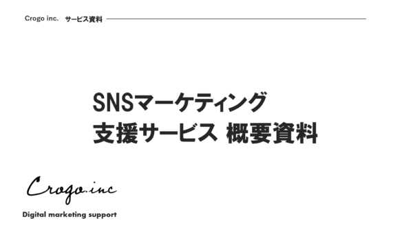 SNSマーケティング支援資料